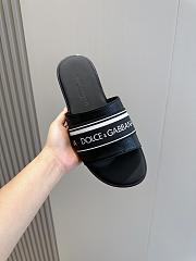 Dolce&Gabbana Black Leather Men Slides - 5