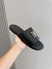 	 Dolce&Gabbana DG Logo Black Leather Men Slides - 6