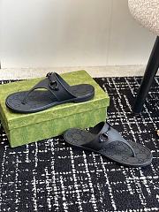 Gucci thong sandal with Horsebit in black - 4