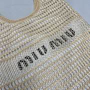 Miu Miu Natural Woven Fabric And Linen Tote - 34*40*60CM - 5