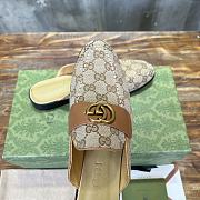 Gucci Loafer Beige GG Ebony Canvas - 4