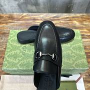 Gucci Horsebit Loafer Black Leather - 5