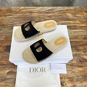 Dior D-Club Raffia Black Slides - 6