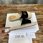Dior D-Club Raffia Black Slides - 5