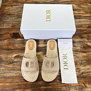 Dior D-Club Raffia Beige Slides - 1