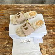 Dior D-Club Raffia Beige Slides - 6