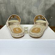 Dior D-Club Raffia Beige Slides - 4