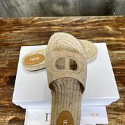 Dior D-Club Raffia Beige Slides - 2