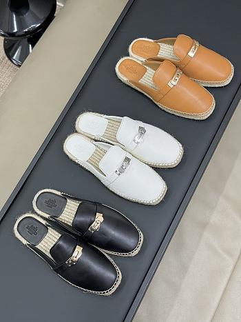 Hermes Loafer Raffia Shoe