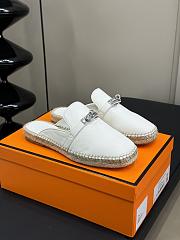 Hermes Loafer Raffia Shoe - 4