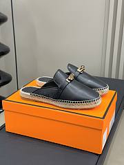 Hermes Loafer Raffia Shoe - 3