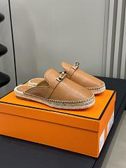 Hermes Loafer Raffia Shoe - 2