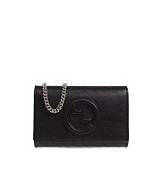 GUCCI BLONDIE BLACK CHAIN WALLET  - 1