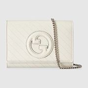 	 GUCCI BLONDIE WHITE CHAIN WALLET - 1