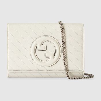 	 GUCCI BLONDIE WHITE CHAIN WALLET