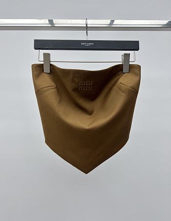 Miu Miu Brown Leather Top