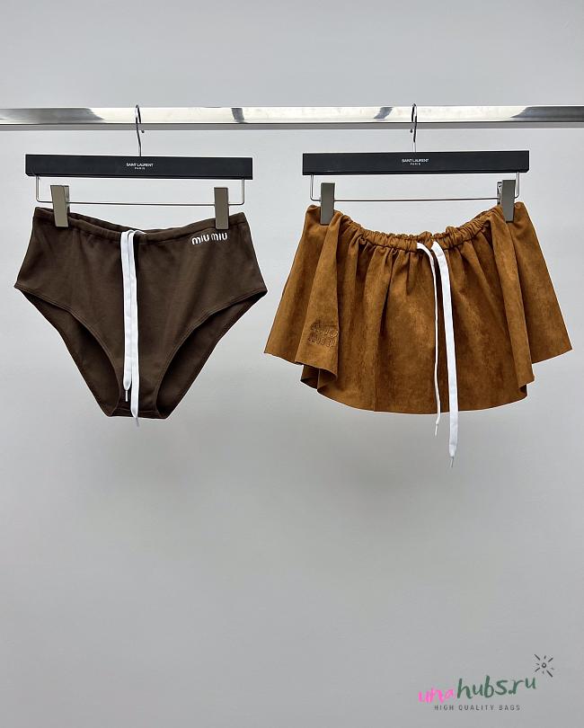 Miu Miu Brown Suede skirt set - 1