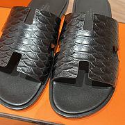 Hermes Men Slides Python Leather - 5