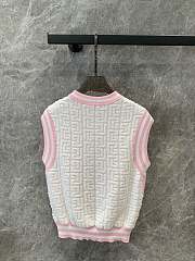 Balmain Knit Top White and Pink - 4