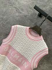 Balmain Knit Top White and Pink - 2