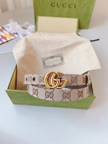 Gucci GG Ebony Belt Brown 2cm