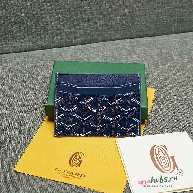 Goyard Card Holder In Navy Blue - 10.5*8cm - 1