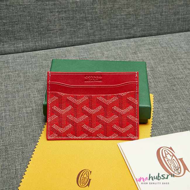 	 Goyard Saint Sulpice Card Holder In Red - 10.5*8cm - 1