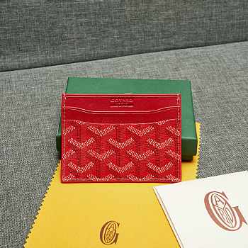 	 Goyard Saint Sulpice Card Holder In Red - 10.5*8cm