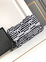 Chanel Flap Bag Sequins Black and White - 1