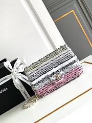 	 Chanel Flap Bag Sequins Multicolor - 21x14x8cm - 1