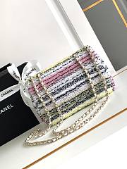 	 Chanel Flap Bag Sequins Multicolor - 21x14x8cm - 2