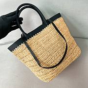 Prada Raffie Beige and Black Tote - 25×26×15cm - 3