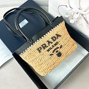 	 Prada Raffie Beige and Black Small Tote - 21×16×10 - 1