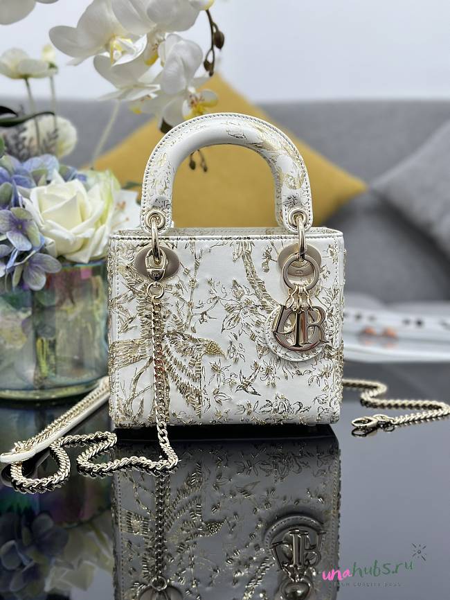 Dior Lady White and Gold - 17x7x15cm - 1