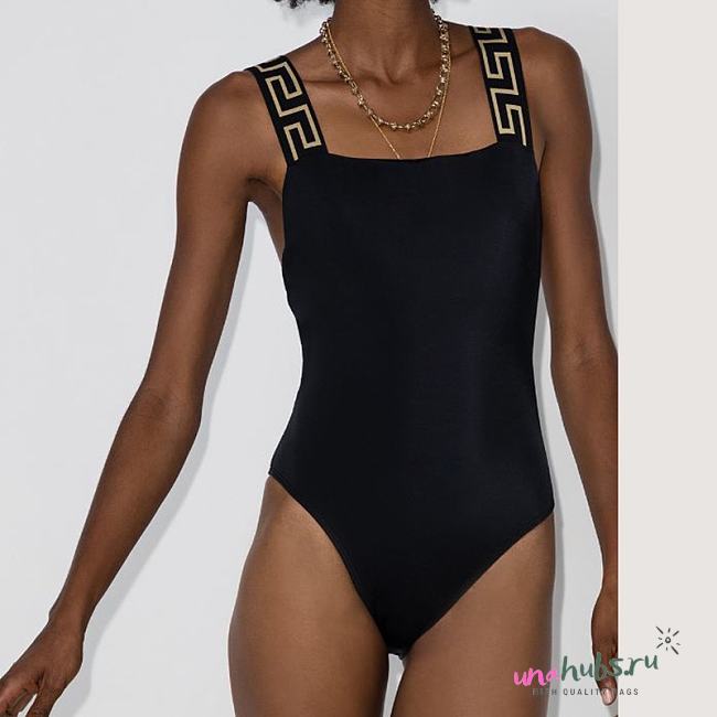 Versace Black One Piece Swimwear - 1