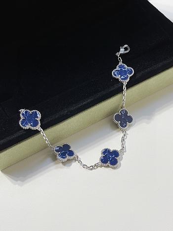 Van Cleef & Arpels Alhambra Blue and Silver Bracelet