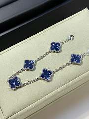 Van Cleef & Arpels Alhambra Blue and Silver Bracelet - 2