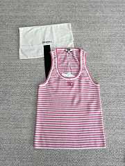 Chanel Women Tank Top Pink Stripped  - 1