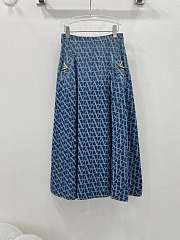 Valentino Vlogo Midi Dress Denim Blue - 1