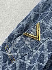 Valentino Vlogo Midi Dress Denim Blue - 6