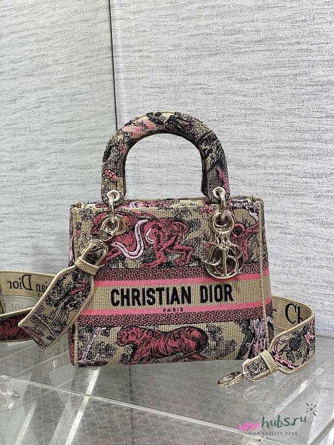 Dior Lady Medium Dioriviera Pink Bag - 24*11*20cm - 1