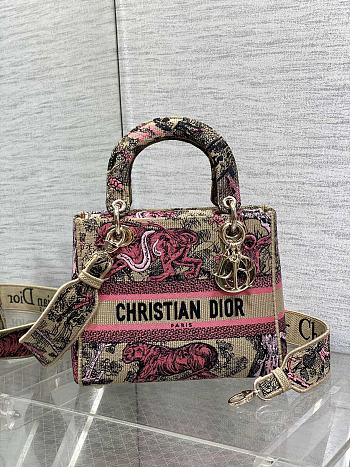 Dior Lady Medium Dioriviera Pink Bag - 24*11*20cm
