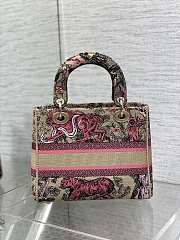 Dior Lady Medium Dioriviera Pink Bag - 24*11*20cm - 5