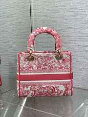 Dior Lady Medium D-Lite Pink Bag - 24*11*20cm - 4