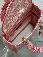 Dior Lady Medium D-Lite Pink Bag - 24*11*20cm - 3