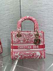 Dior Lady Medium D-Lite Pink Bag - 24*11*20cm - 2