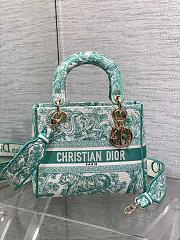 	 Dior Lady Medium D-Lite Blue Bag - 24*11*20cm - 5