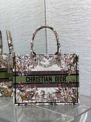 Dior Medium Book Tote Ecru Multicolor Dior 4 Saisons Automne Soleil Embroidery  - 1