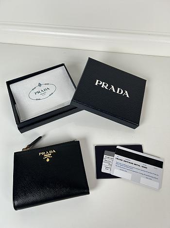 	 Prada Black Saffiano Card Holder