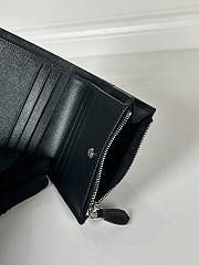 	 Prada Black Saffiano Card Holder Silver Hardware - 6